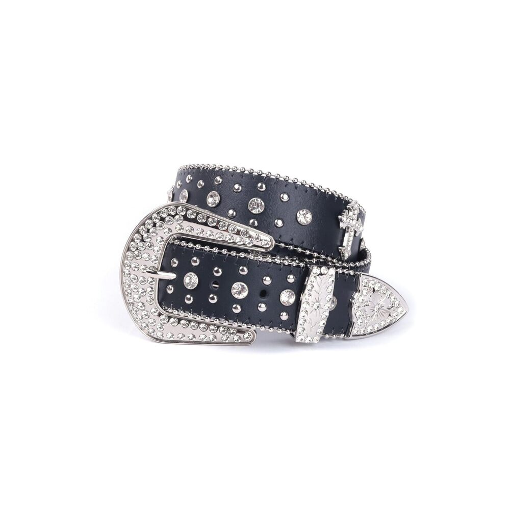 7688 Rhinestone Belt For Men & Women, Western Cowboy Cowgirl With Bling